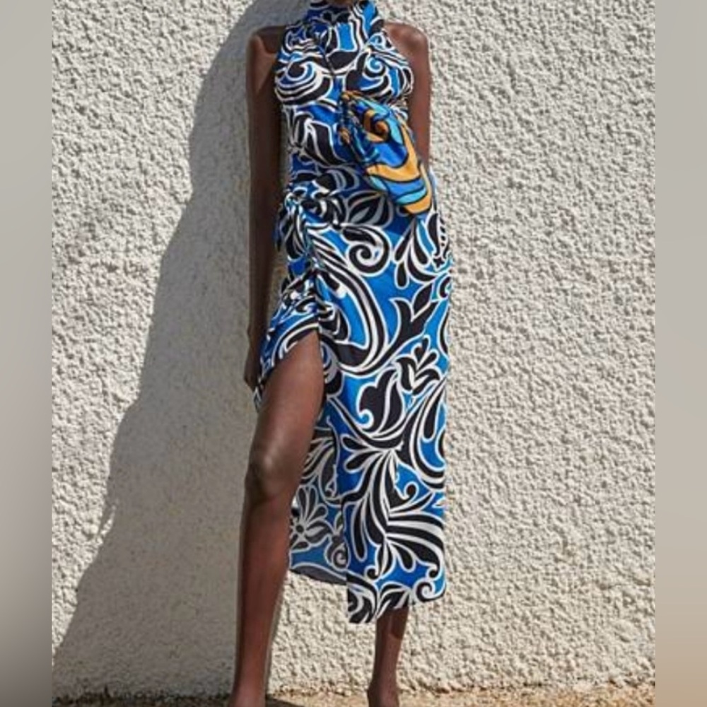 Zara Wrap Printed Skirt
